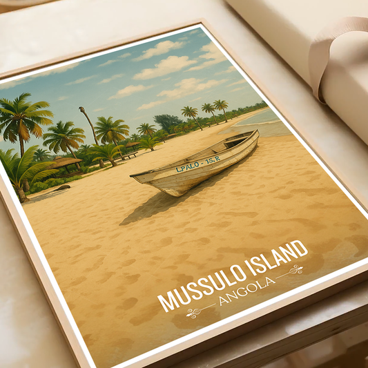 Mussulo Island - Angola - Travel Poster Vintage Style Wall Art Print - Art Print - Travel Art Poster