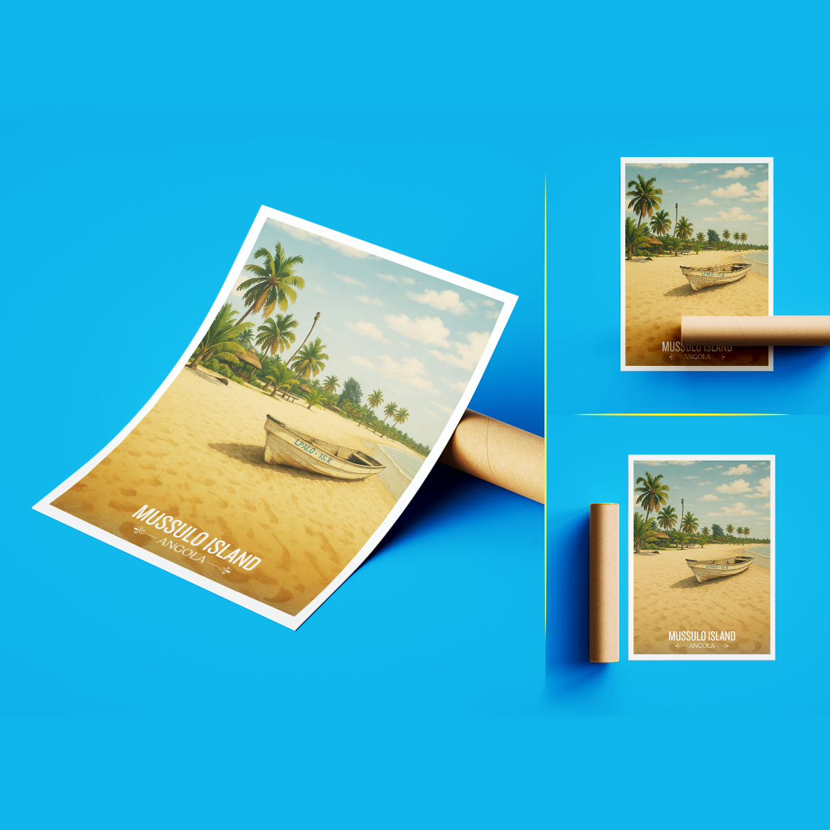 Mussulo Island - Angola - Travel Poster Vintage Style Wall Art Print - Art Print - Travel Art Poster