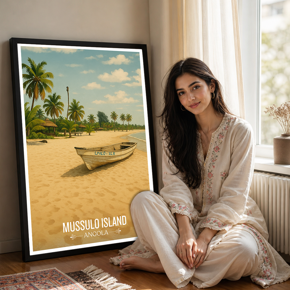Mussulo Island - Angola - Travel Poster Vintage Style Wall Art Print - Art Print - Travel Art Poster