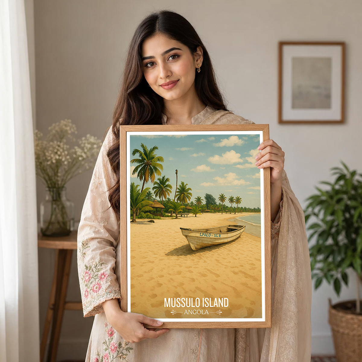 Mussulo Island - Angola - Travel Poster Vintage Style Wall Art Print - Art Print - Travel Art Poster