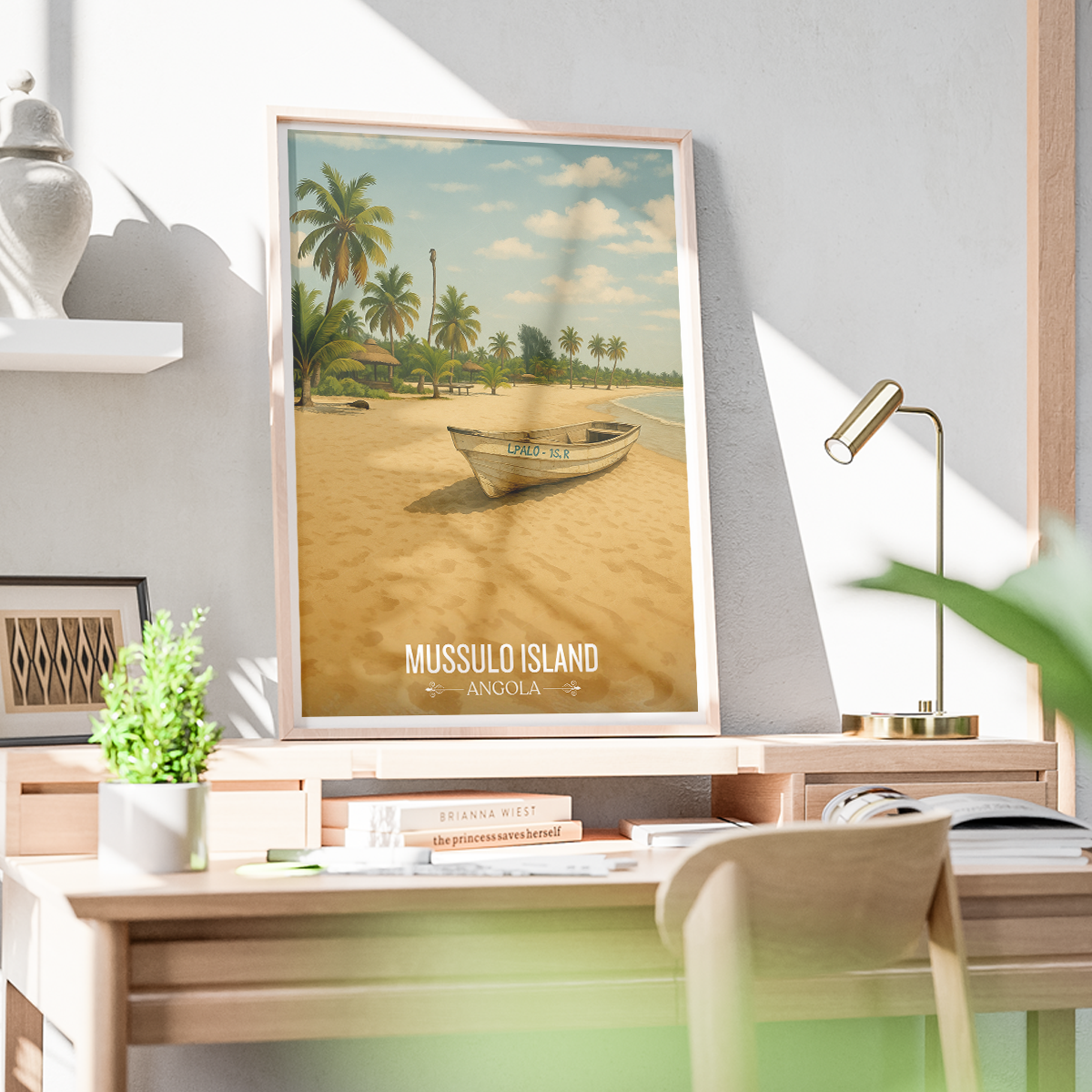 Mussulo Island - Angola - Travel Poster Vintage Style Wall Art Print - Art Print - Travel Art Poster