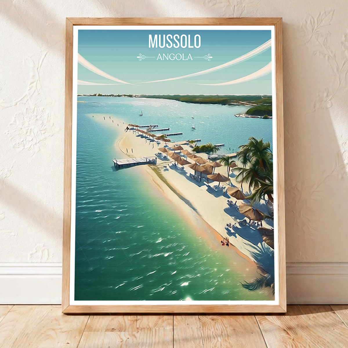 Mussulo - Angola - Travel Poster Vintage Style Wall Art Print - Art Print - Travel Art Poster
