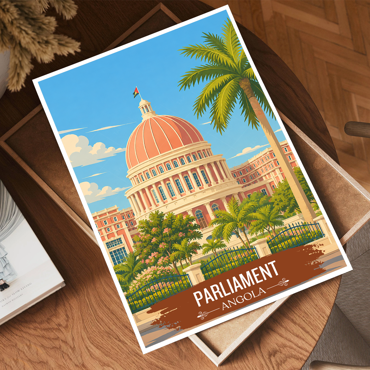 Parliament - Angola - Travel Poster Vintage Style Wall Art Print - Art Print - Travel Art Poster