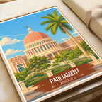 Parliament - Angola - Travel Poster Vintage Style Wall Art Print - Art Print - Travel Art Poster