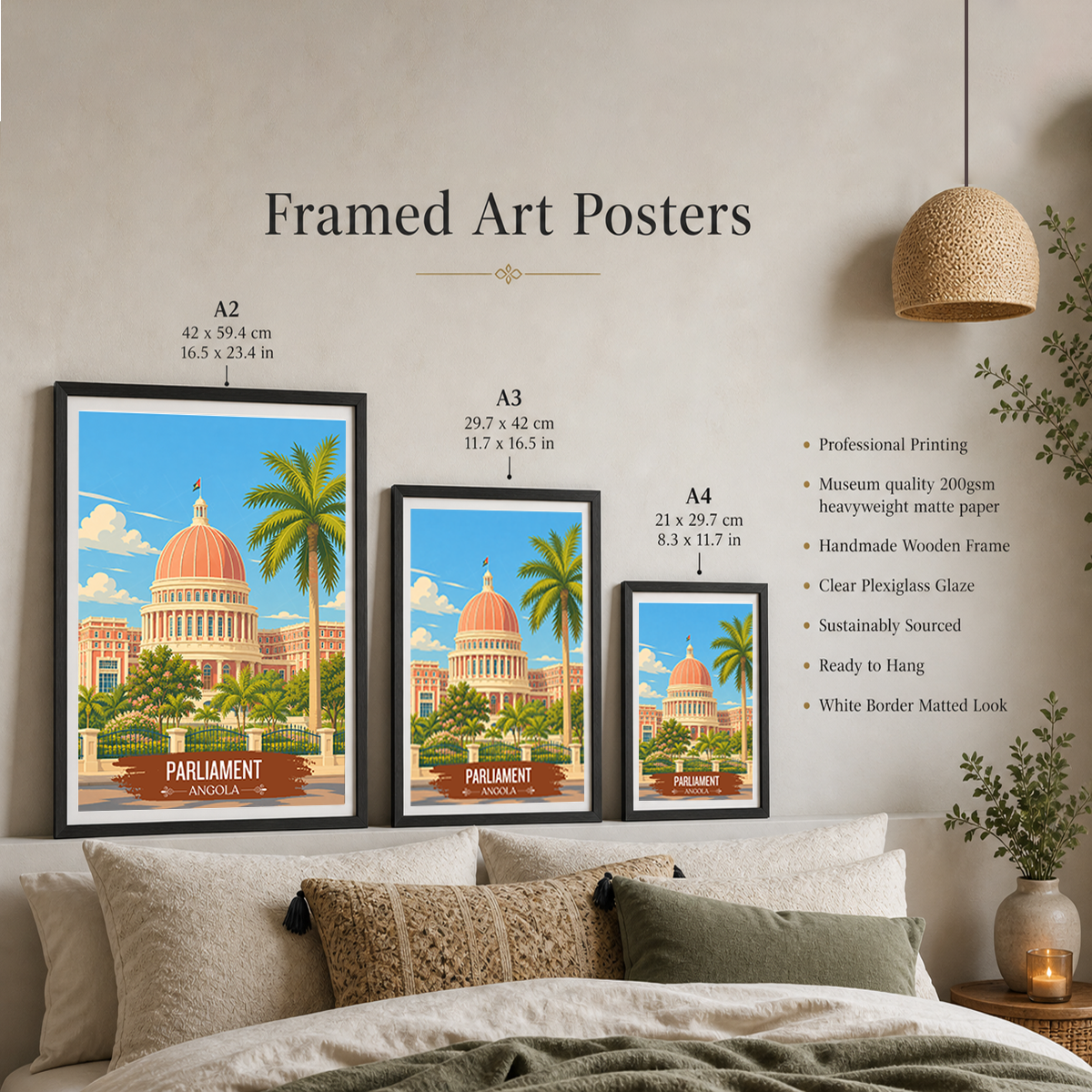 Parliament - Angola - Travel Poster Vintage Style Wall Art Print - Art Print - Travel Art Poster