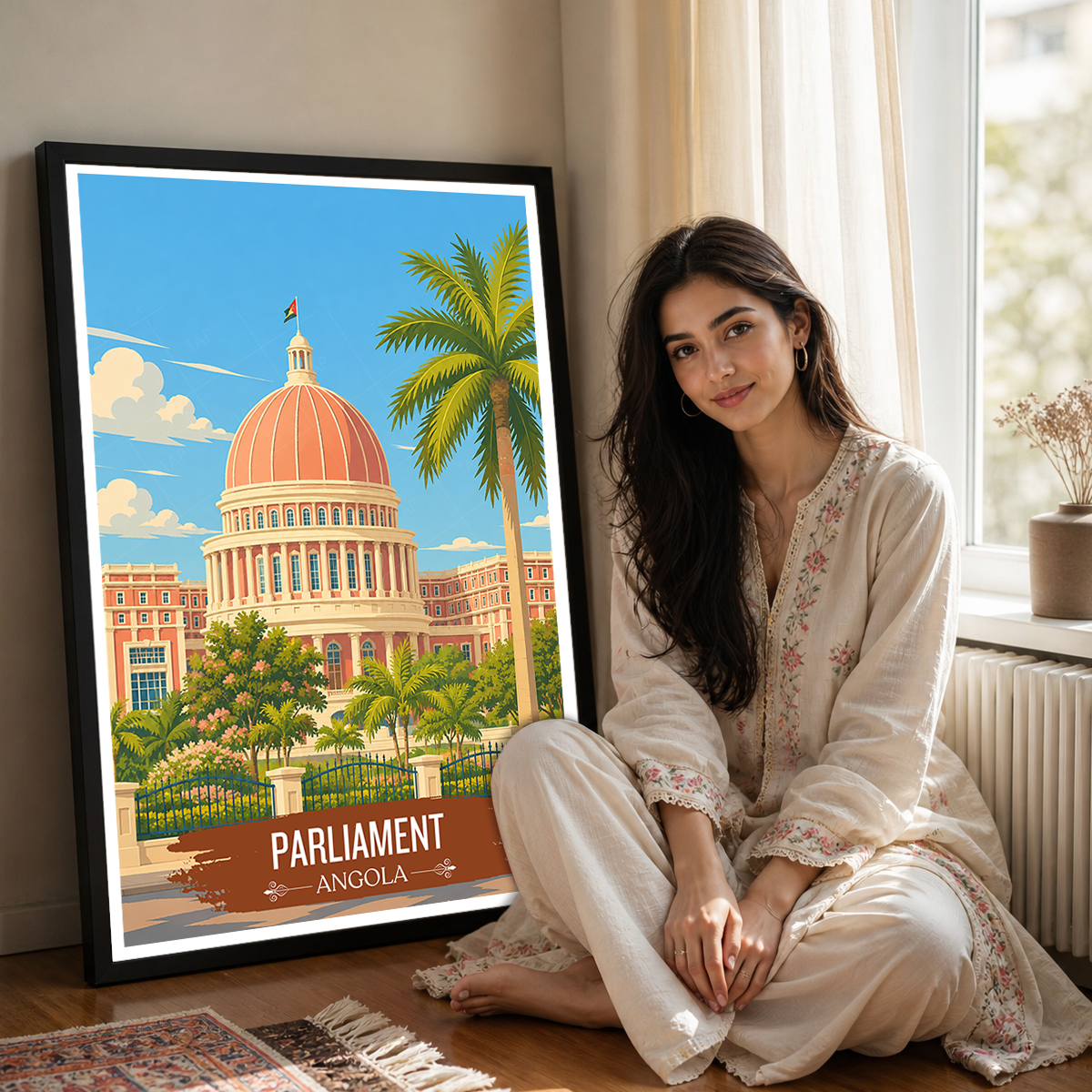 Parliament - Angola - Travel Poster Vintage Style Wall Art Print - Art Print - Travel Art Poster
