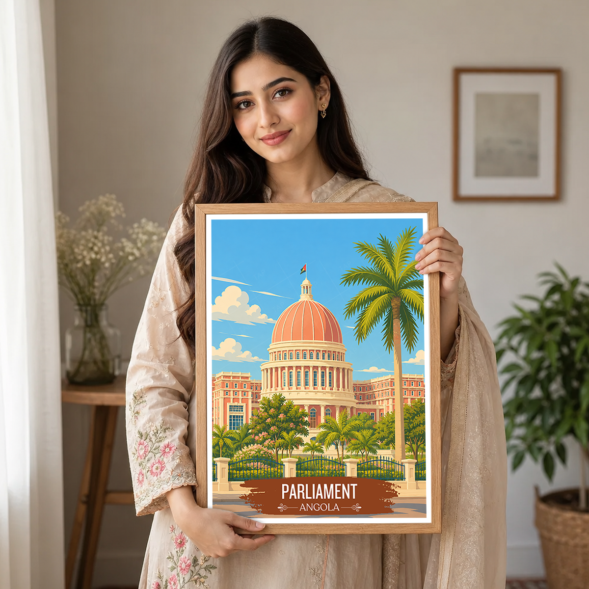 Parliament - Angola - Travel Poster Vintage Style Wall Art Print - Art Print - Travel Art Poster