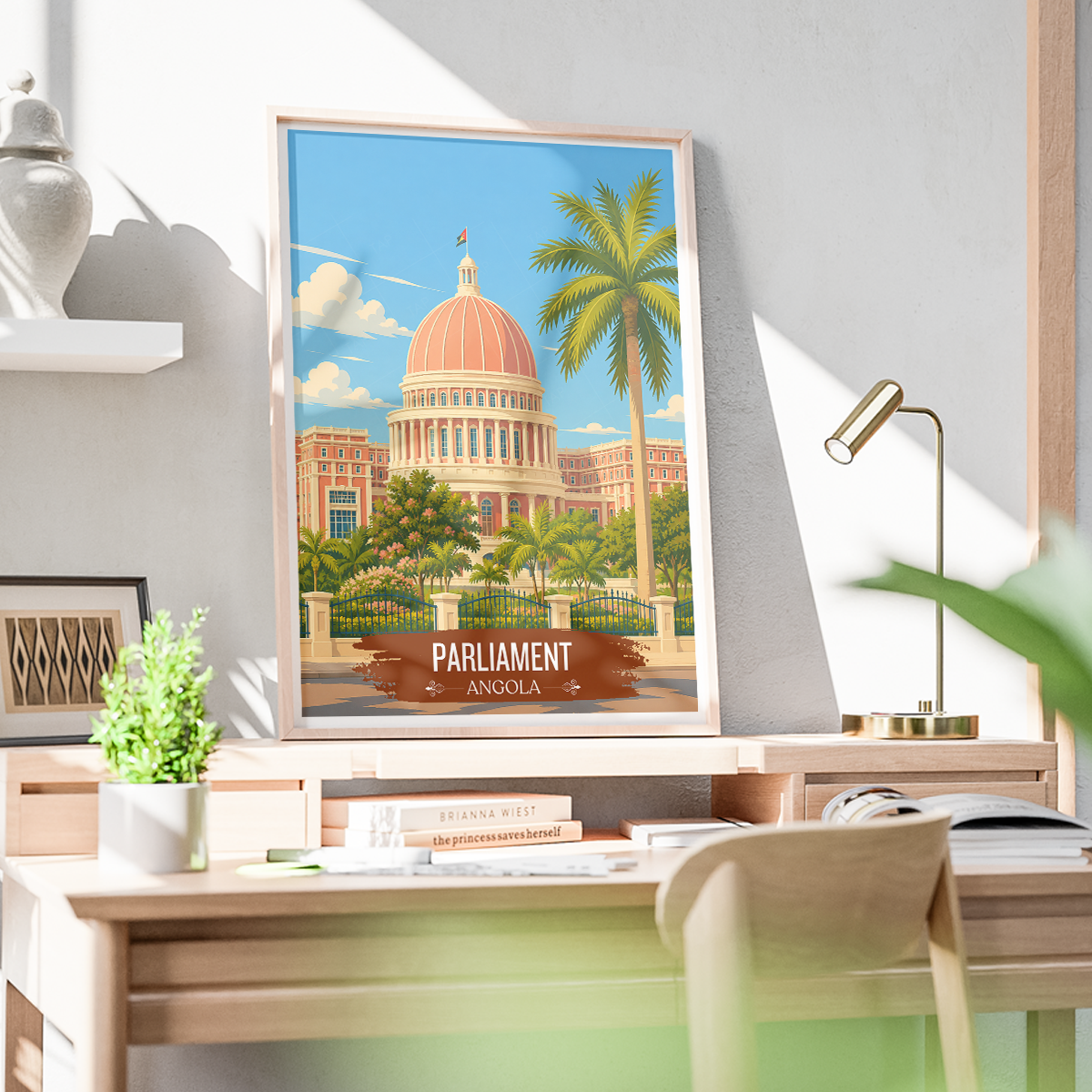 Parliament - Angola - Travel Poster Vintage Style Wall Art Print - Art Print - Travel Art Poster