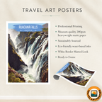 Ruacaná Falls - Angola - Travel Poster Vintage Style Wall Art Print - Art Print - Travel Art Poster