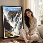 Ruacaná Falls - Angola - Travel Poster Vintage Style Wall Art Print - Art Print - Travel Art Poster