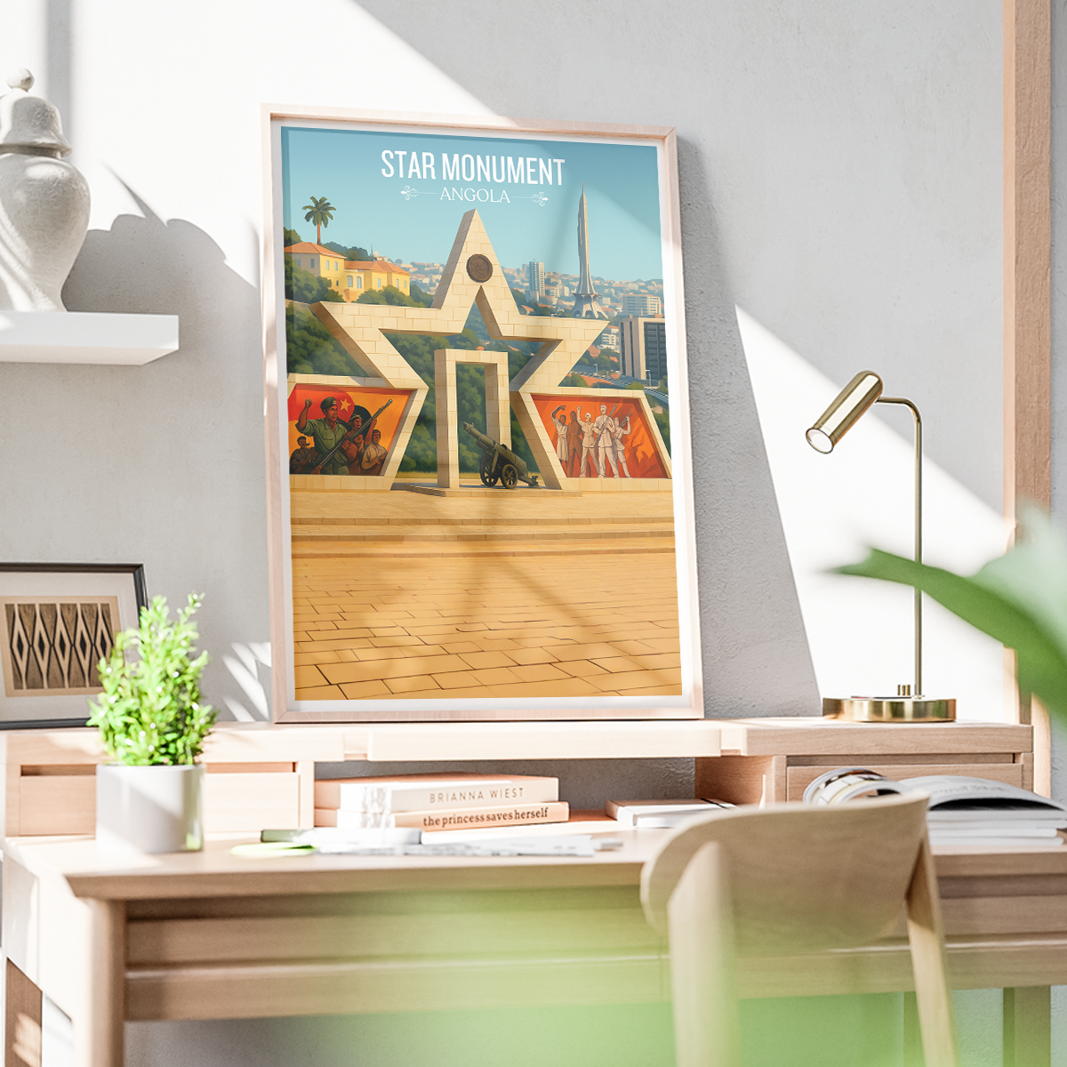 Star Monument - Angola - Travel Poster Vintage Style Wall Art Print - Art Print - Travel Art Poster