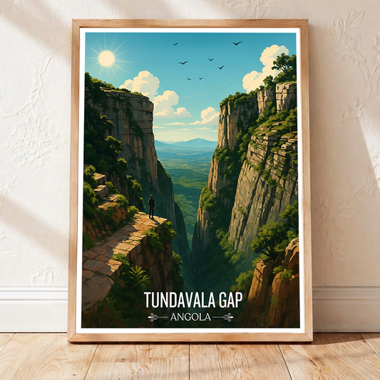 Tundavala Gap - Angola - Travel Poster Vintage Style Wall Art Print - Art Print - Travel Art Poster