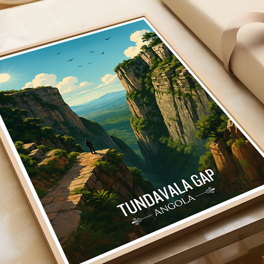 Tundavala Gap - Angola - Travel Poster Vintage Style Wall Art Print - Art Print - Travel Art Poster