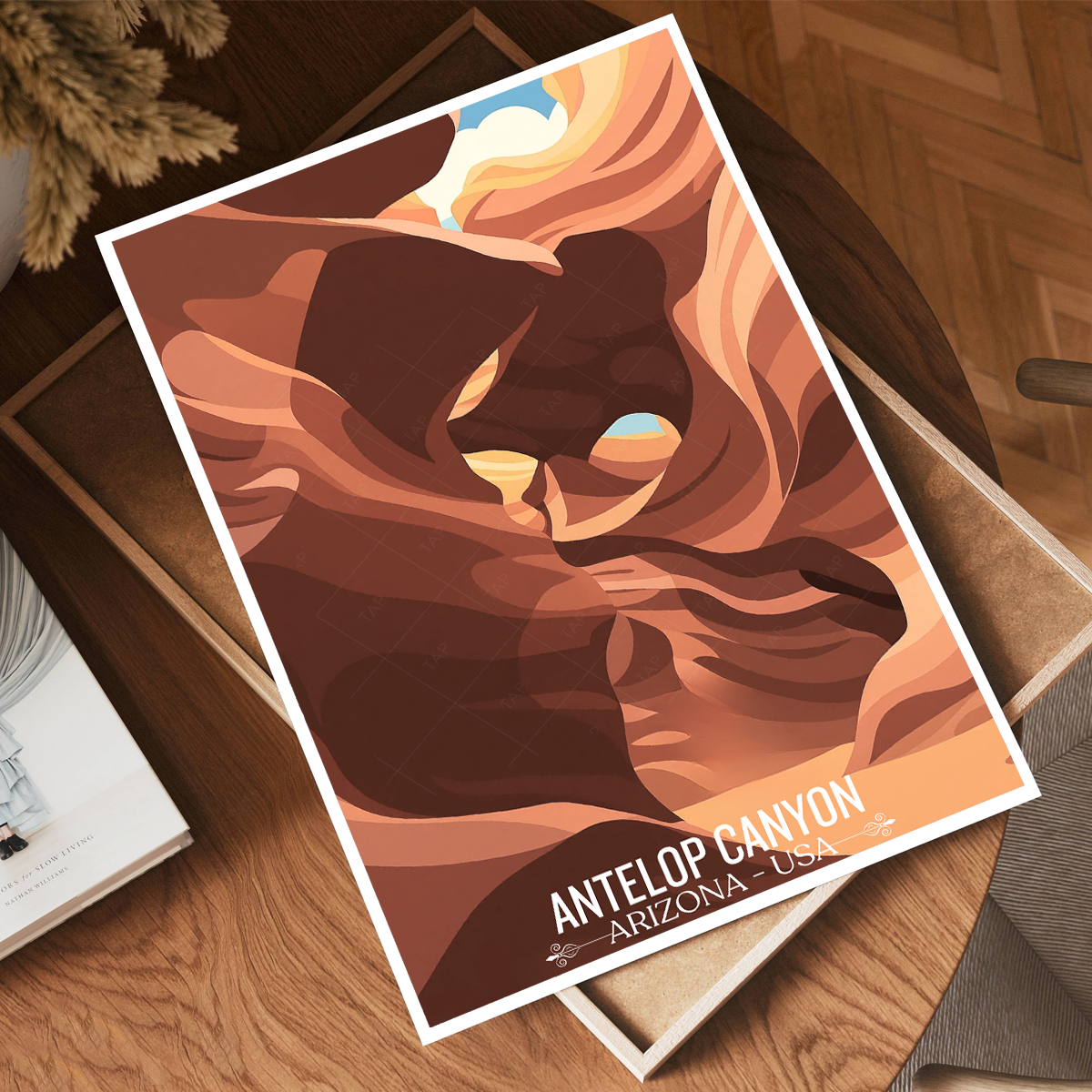 Antelop Canyon - Arizona USA - Travel Wall Art Deco Poster Print | Modern Style