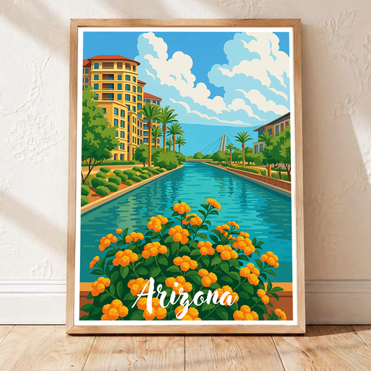 Arizona - USA - Travel Wall Art Deco Poster Print | Modern Style - Art Print - Travel Art Poster