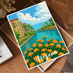Arizona - USA - Travel Wall Art Deco Poster Print | Modern Style
