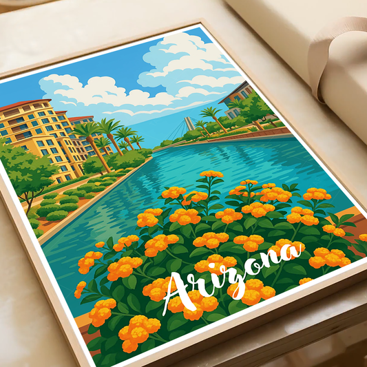 Arizona - USA - Travel Wall Art Deco Poster Print | Modern Style - Art Print - Travel Art Poster