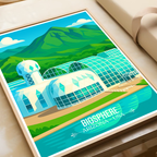 Biosphere - Arizona - USA - Travel Wall Art Deco Poster Print | Modern Style