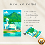 Biosphere - Arizona - USA - Travel Wall Art Deco Poster Print | Modern Style
