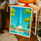 Wright Spire - Arizona - USA - Travel Wall Art Deco Poster Print | Modern Style - Travel Art Poster Print