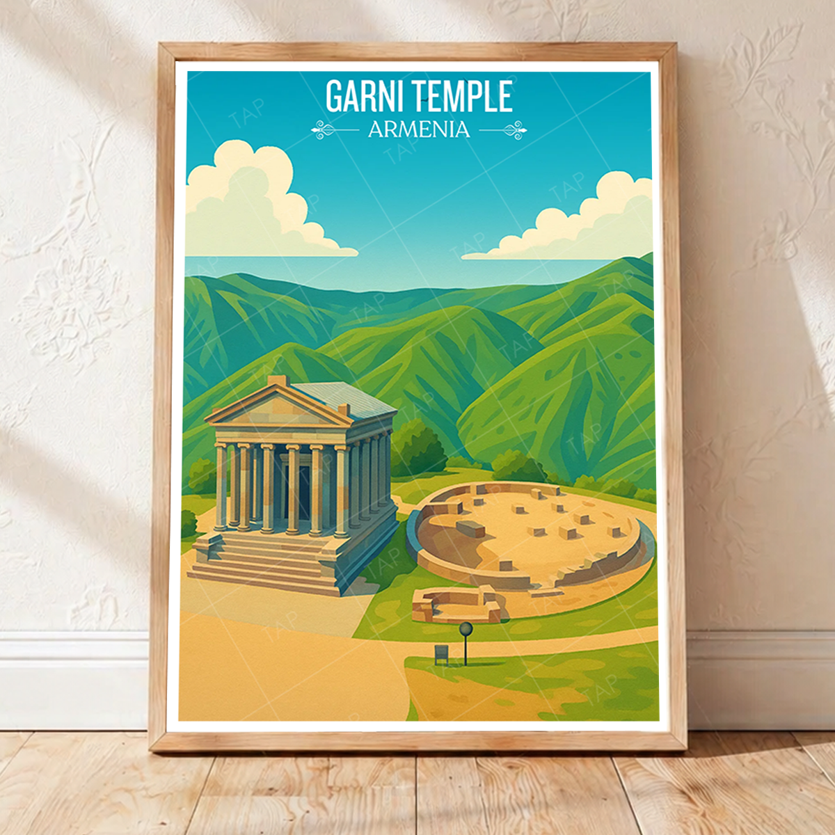 Garni Temple - Armenia - Travel Wall Art Print - Art Print - Travel Art Poster