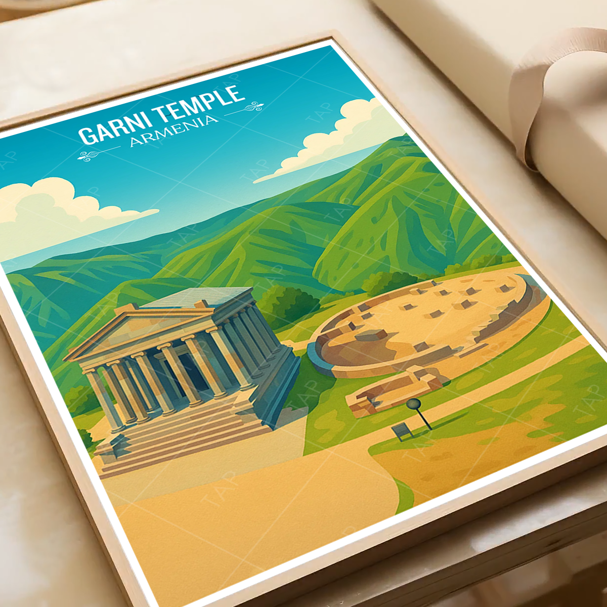 Garni Temple - Armenia - Travel Wall Art Print - Art Print - Travel Art Poster