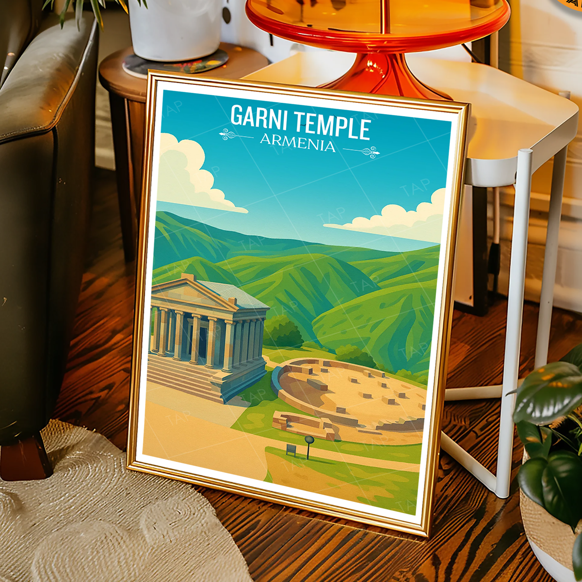 Garni Temple - Armenia - Travel Wall Art Print - Art Print - Travel Art Poster