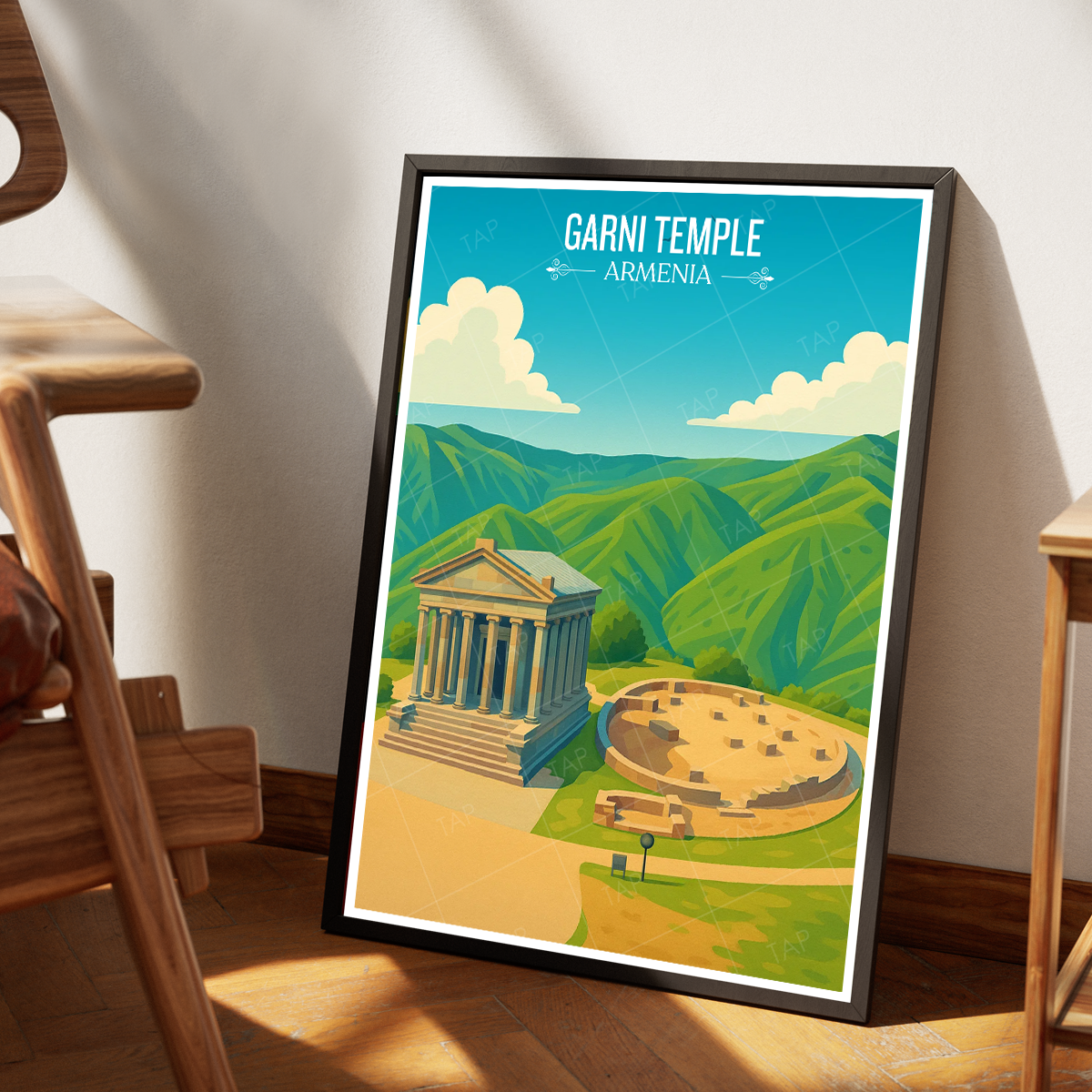 Garni Temple - Armenia - Travel Wall Art Print - Art Print - Travel Art Poster