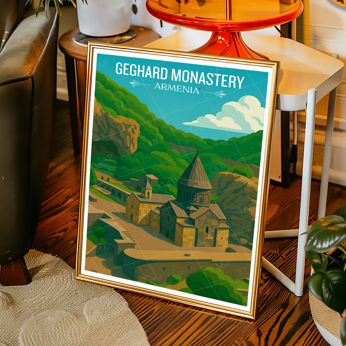 Geghard Monastery - Armenia - Travel Wall Art Print - Art Print - Travel Art Poster