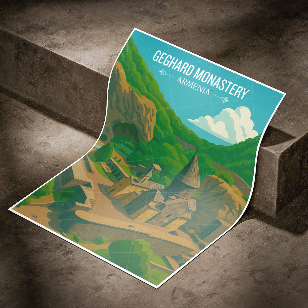 Geghard Monastery - Armenia - Travel Wall Art Print - Art Print - Travel Art Poster