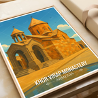 Khor Virap Monastery - Armenia - Travel Wall Art Print - Art Print - Travel Art Poster