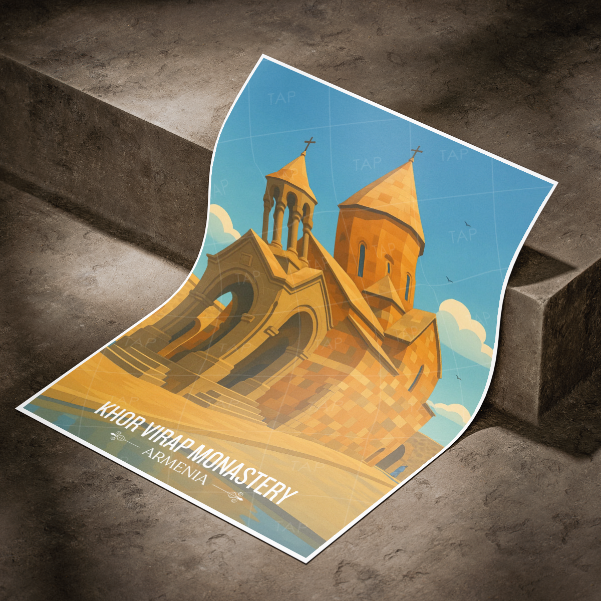Khor Virap Monastery - Armenia - Travel Wall Art Print - Art Print - Travel Art Poster