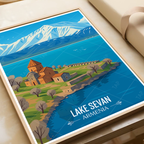 Lake Sevan - Armenia - Travel Wall Art Print - Art Print - Travel Art Poster