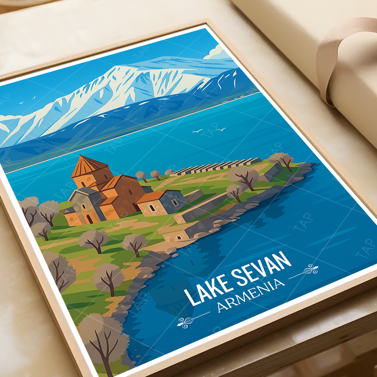 Lake Sevan - Armenia - Travel Wall Art Print - Art Print - Travel Art Poster