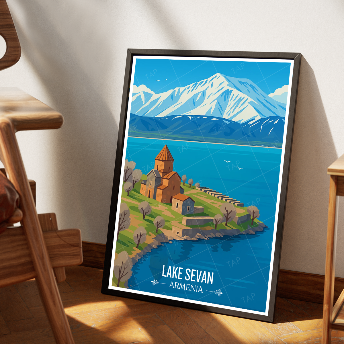 Lake Sevan - Armenia - Travel Wall Art Print - Art Print - Travel Art Poster