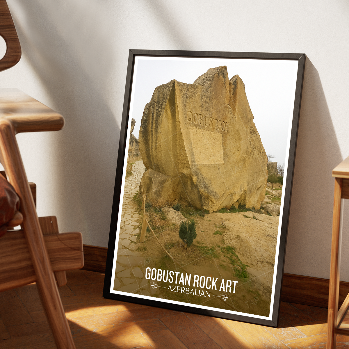 Gobustan Rock Art - Azerbaijan - Travel Wall Art Print - Art Print - Travel Art Poster
