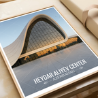Heydar Aliyev Center - Azerbaijan - Travel Wall Art Print - Art Print - Travel Art Poster