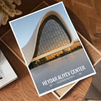 Heydar Aliyev Center - Azerbaijan - Travel Wall Art Print - Art Print - Travel Art Poster