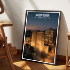 Maiden Tower - Azerbaijan - Travel Wall Art Print - Art Print - Travel Art Poster