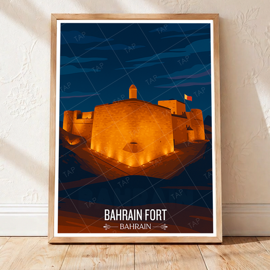 Bahrain Fort - Qal'at al-Bahrain - Travel Wall Art Print - Art Print - Travel Art Poster
