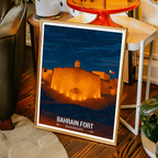 Bahrain Fort - Qal'at al-Bahrain - Travel Wall Art Print - Art Print - Travel Art Poster