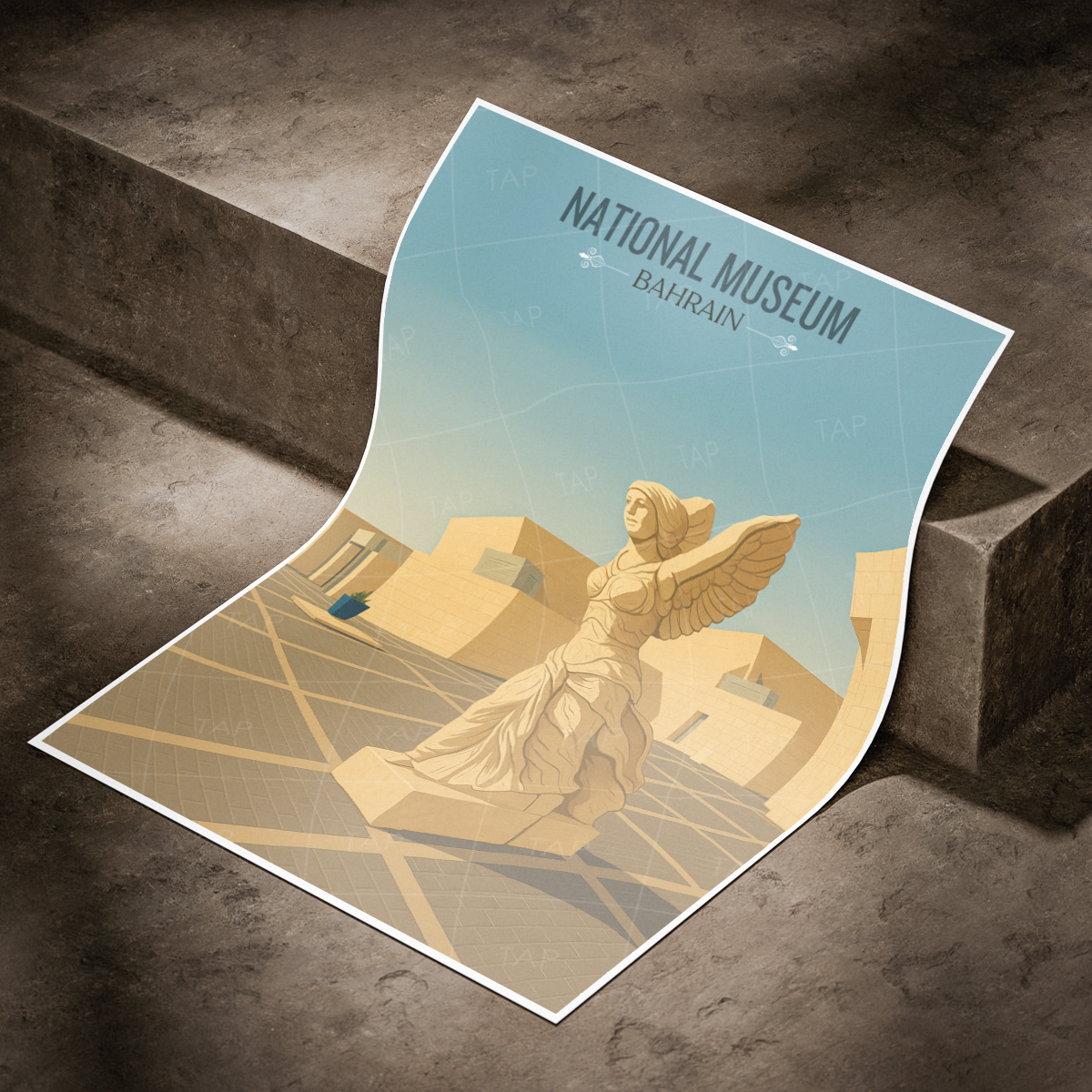 National Museum - Bahrain - Travel Wall Art Print - Art Print - Travel Art Poster