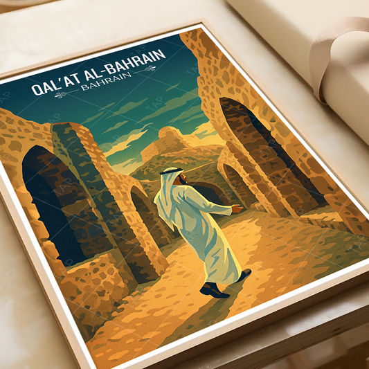 Qal-at Al-Bahrain - Bahrain - Travel Wall Art Print - Art Print - Travel Art Poster