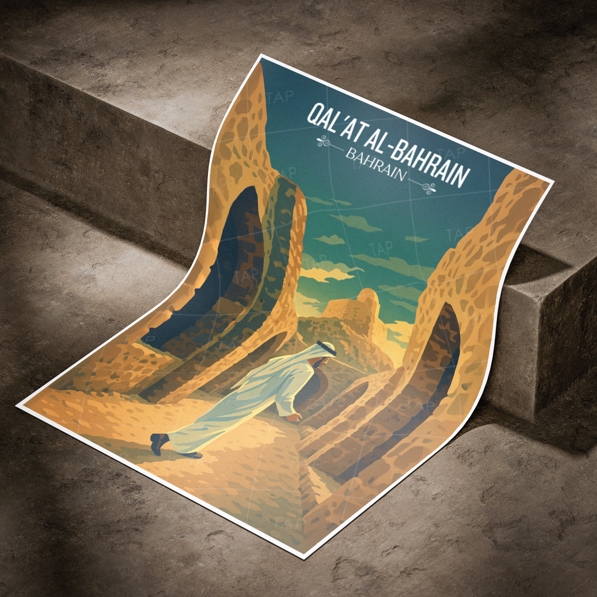 Qal-at Al-Bahrain - Bahrain - Travel Wall Art Print - Art Print - Travel Art Poster