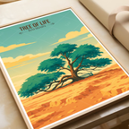 Tree of Life - 400 Years Old Tree Without Water - Bahrain - Travel Wall Art Print - Art Print - Travel Art Poster