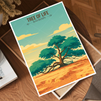 Tree of Life - 400 Years Old Tree Without Water - Bahrain - Travel Wall Art Print - Art Print - Travel Art Poster