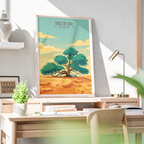 Tree of Life - 400 Years Old Tree Without Water - Bahrain - Travel Wall Art Print - Art Print - Travel Art Poster