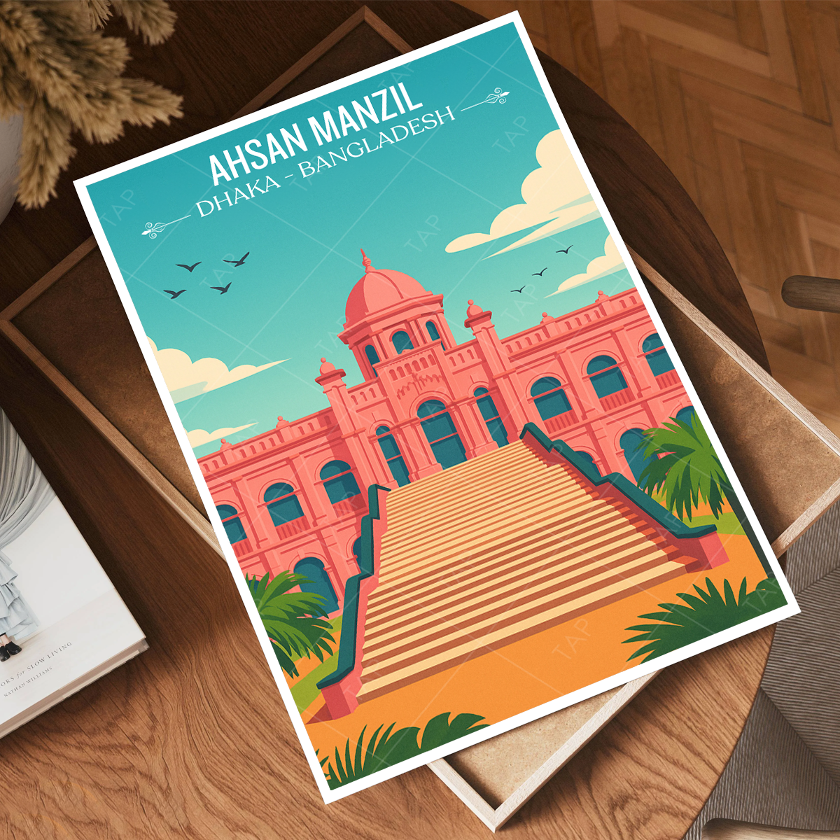 Ahsan Manzil - Bangladesh - Travel Wall Art Print - Art Print - Travel Art Poster
