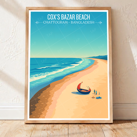 Cox's Bazar Beach - Chattogram - Bangladesh - Travel Wall Art Print - Art Print - Travel Art Poster
