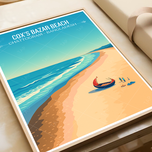 Cox's Bazar Beach - Chattogram - Bangladesh - Travel Wall Art Print - Art Print - Travel Art Poster